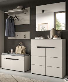 Garderobe Set 5-teilig Cooper in Kaschmir 175 cm, Soft-Close