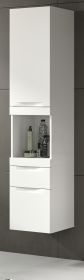 Badezimmer Hochschrank Gusto in wei� matt Badschrank h�ngend 38 x 166 cm