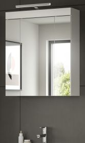Badezimmer Spiegelschrank Gusto in wei� matt Badschrank 3-t�rig inkl. LED 60 x 70 cm