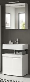 Badm�bel Set 2-teilig Gusto in wei� matt Badkombination 60 x 194 cm