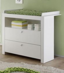 Babyzimmer Wickelkommode Olivia in weiß Babymöbel Wickeltisch 96 x 111 cm Babyzimmer Wickelkommode Olivia in weiß Babymöbel Wickeltisch 96 x 111 cm
