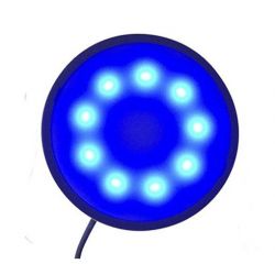 LED Unterbauspot rund Lichtfarbe blau Set mit Trafo und Schalter