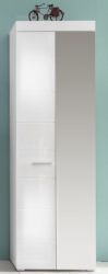 Garderobenschrank Schuhschrank Amanda weiß Hochglanz 62 x 195 cm Garderobenschrank Schuhschrank Amanda weiß Hochglanz 62 x 195 cm