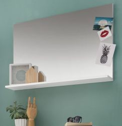 Garderobenspiegel Amanda in wei Hochglanz 91 x 60 cm