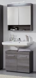 Badezimmer Badmöbel Set Runner in Sardegna grau Rauchsilber Badkombination 2-teilig 58 x 190 cm Badezimmer Badmöbel Set Runner in Sardegna grau Rauchsilber Badkombination 2-teilig 58 x 190 cm