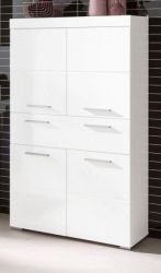 Badezimmer Midischrank Amanda in weiß Hochglanz Badschrank 73 x 132 cm Badezimmer Midischrank Amanda in weiß Hochglanz Badschrank 73 x 132 cm