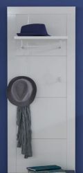 Wandgarderobe Garderobenpaneel Kito in Hochglanz weiß Flurgarderobe 53 x 155 cm