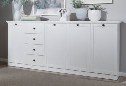 Sideboard Baxter in weiß, 195 x 88 cm Kommode im Landhausstil Sideboard Baxter in weiß, 195 x 88 cm Kommode im Landhausstil