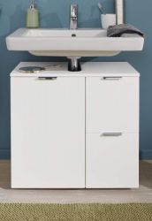 Badezimmer Waschbeckenunterschrank Concept1 in weiß Hochglanz Badschrank 60 x 64 cm