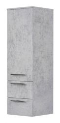 Badezimmer Hochschrank Homeline in Stone Design grau Badschrank hängend 35 x 120 cm