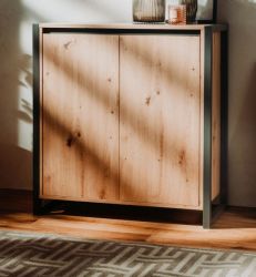 Kommode Malta in Artisan Eiche und Anthrazit Industrial Look 80 x 88 cm Kommode Malta in Artisan Eiche und Anthrazit Industrial Look 80 x 88 cm