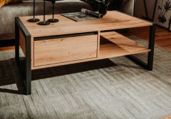 Couchtisch Malta in Artisan Eiche und Anthrazit im Industrial Look (100 x 55 cm) Couchtisch Malta in Artisan Eiche und Anthrazit im Industrial Look (100 x 55 cm)