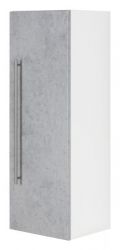 Badezimmer Hochschrank Viva in Stone Design grau und weiß Badschrank hängend 35 x 100 cm