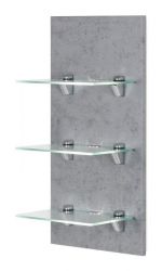 Badezimmer Regal Viva in Stone Design grau Wandregal hängend 35 x 68 cm