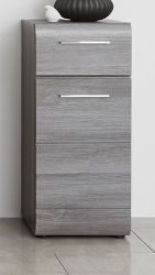 Badezimmer Unterschrank Line in Sardegna grau Rauchsilber Badschrank 30 x 80 cm