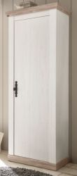 Garderobenschrank Rovola in Pinie weiß / Oslo Pinie Landhaus Garderobe oder großer Schuhschrank 73 x 201 cm Garderobenschrank Rovola in Pinie weiß / Oslo Pinie Landhaus Garderobe oder großer Schuhschrank 73 x 201 cm