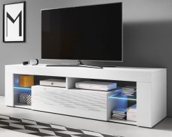 TV Lowboard Mount in weiß Hochglanz 140 x 51 cm