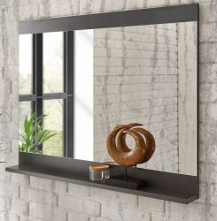 Garderobenspiegel Ward in Matera grau Wandspiegel mit Ablage 92 x 71 cm Garderobenspiegel Ward in Matera grau Wandspiegel mit Ablage 92 x 71 cm