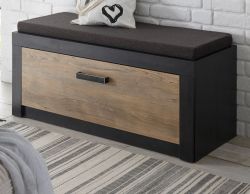 Garderobe Sitzbank Beveren in Kastanie und Fresco grau Garderobenbank und Schuhschrank 107 x 43 cm Garderobe Sitzbank Beveren in Kastanie und Fresco grau Garderobenbank und Schuhschrank 107 x 43 cm