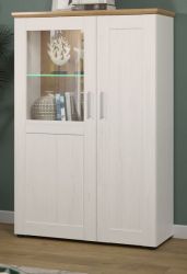 Vitrine Shade in Andersen Pinie weiß und Artisan Eiche Landhaus Highboard 95 x 140 cm Vitrine Shade in Andersen Pinie weiß und Artisan Eiche Landhaus Highboard 95 x 140 cm