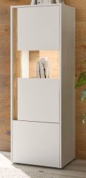 Vitrine Center in weiß und Wotan Eiche Vitrinenschrank 50 x 155 cm Vitrine Center in weiß und Wotan Eiche Vitrinenschrank 50 x 155 cm