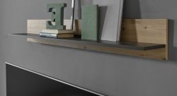 Wandboard Louna in Eiche Artisan und Graphit grau Wandregal 138 x 20 cm Wandboard Louna in Eiche Artisan und Graphit grau Wandregal 138 x 20 cm