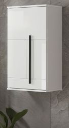 Badezimmer Hängeschrank Design-D in weiß Hochglanz Badschrank hängend 45 x 85 cm