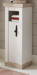 Badezimmer Kommode Rovola in Pinie weiß / Oslo Pinie Landhaus Badmöbel Midischrank 42 x 120 cm Badezimmer Kommode Rovola in Pinie weiß / Oslo Pinie Landhaus Badmöbel Midischrank 42 x 120 cm
