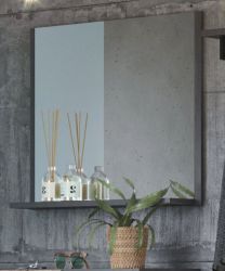 Garderobenspiegel Otis in Matera grau Wandspiegel mit Ablage 83 x 72 cm