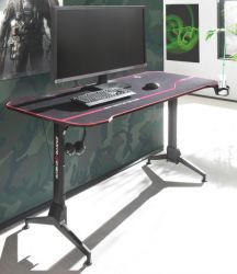 Gamingtisch DX-Racer in schwarz Computertisch 159 x 73 cm Gaming Desk höhenverstellbar