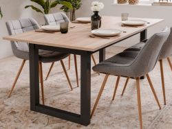 Esstisch Malta in Sonoma Eiche und Anthrazit, ausziehbar 160 - 200 x 90 cm