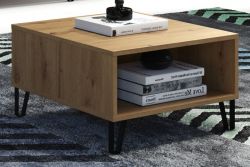 Couchtisch Touch in Eiche Artisan Beistelltisch quadratisch mit Ablage 60 x 60 cm Couchtisch Touch in Eiche Artisan Beistelltisch quadratisch mit Ablage 60 x 60 cm