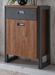 Kommode Auburn in Eiche Stirling und Matera grau Anrichte 55 x 81 cm Kommode Auburn in Eiche Stirling und Matera grau Anrichte 55 x 81 cm