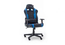 Gaming Stuhl DX-Racer OK132-NB in schwarz und blau Kunstleder Chefsessel mit Wippmechanik