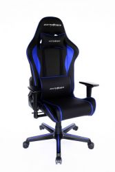 Gaming Stuhl DX-Racer P08-NB in schwarz und blau Kunstleder Chefsessel mit Wippmechanik
