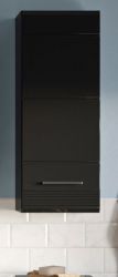 Badezimmer Hängeschrank Leon in schwarz Hochglanz Badschrank hängend 30 x 77 cm Badezimmer Hängeschrank Leon in schwarz Hochglanz Badschrank hängend 30 x 77 cm