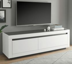 TV-Lowboard Rooky in weiß und anthrazit TV Unterteil 180 x 56 cm