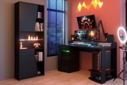 Parisot Gaming Set Gaming2 in schwarz Gamingtisch und Schrank inkl. LED Beleuchtung in Farbe Parisot Gaming Set Gaming2 in schwarz Gamingtisch und Schrank inkl. LED Beleuchtung in Farbe