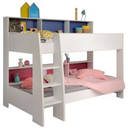 Parisot Etagenbett TamTam1 in weiß mit blau oder pink Kinder und Jugendzimmer Hochbett 209 x 165 cm Parisot Etagenbett TamTam1 in weiß mit blau oder pink Kinder und Jugendzimmer Hochbett 209 x 165 cm