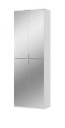 Garderobenschrank SystemX in weiß Schrank mit Spiegeltüren und variabler Einteilung 61 x 193 cm Garderobenschrank SystemX in weiß Schrank mit Spiegeltüren und variabler Einteilung 61 x 193 cm