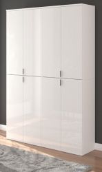 Kleiderschrank SystemX in weiß Hochglanz Mehrzweckschrank 122 x 193 cm Kleiderschrank SystemX in weiß Hochglanz Mehrzweckschrank 122 x 193 cm