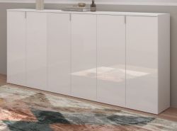Sideboard SystemX in weiß Hochglanz Kommode Mehrzweckschrank 183 x 99 cm Sideboard SystemX in weiß Hochglanz Kommode Mehrzweckschrank 183 x 99 cm