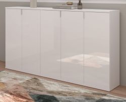 Sideboard SystemX in weiß Hochglanz Kommode Mehrzweckschrank 152 x 99 cm Sideboard SystemX in weiß Hochglanz Kommode Mehrzweckschrank 152 x 99 cm