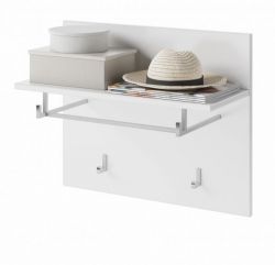 Garderobenpaneel Leon in weiß Wandgarderobe 60 x 49 cm Garderobenpaneel Leon in weiß Wandgarderobe 60 x 49 cm