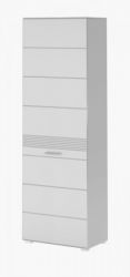 Garderobenschrank Linus in weiß Hochglanz Garderobe oder großer Schuhschrank 55 x 190 cm