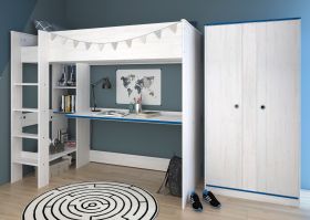 Parisot Kinder- und Jugendzimmer Smoozy4 in weiß Kiefer mit blau oder pink Komplett-Set 2-teilig Parisot Kinder- und Jugendzimmer Smoozy4 in weiß Kiefer mit blau oder pink Komplett-Set 2-teilig