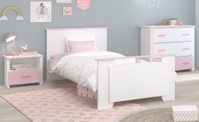 Parisot Kinder- und Jugendzimmer Set 3-teilig Biotiful3 in wei und rosa Mdchenzimmer