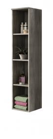 Badezimmer Hängeregal Jacky in Rauchsilber grau Badmöbel Regal hängend 30 x 136 cm Badezimmer Hängeregal Jacky in Rauchsilber grau Badmöbel Regal hängend 30 x 136 cm
