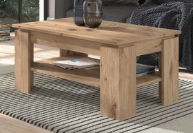 Couchtisch Selen in Nox Eiche Beistelltisch mit Ablage 100 x 60 cm Couchtisch Selen in Nox Eiche Beistelltisch mit Ablage 100 x 60 cm