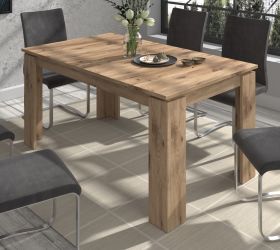 Esstisch Selen in Nox Eiche Küchentisch ausziehbar mit Einlegeplatte 160 - 200 x 90 cm Esstisch Selen in Nox Eiche Küchentisch ausziehbar mit Einlegeplatte 160 - 200 x 90 cm